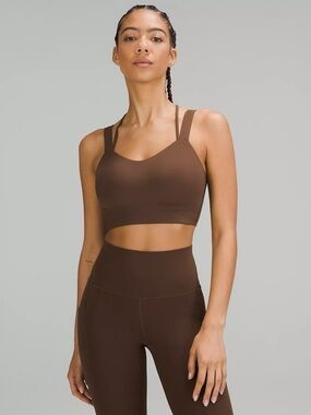 Lululemon Like a Cloud Longline Bra Light Support D/DD Cup Roasted Brown  4